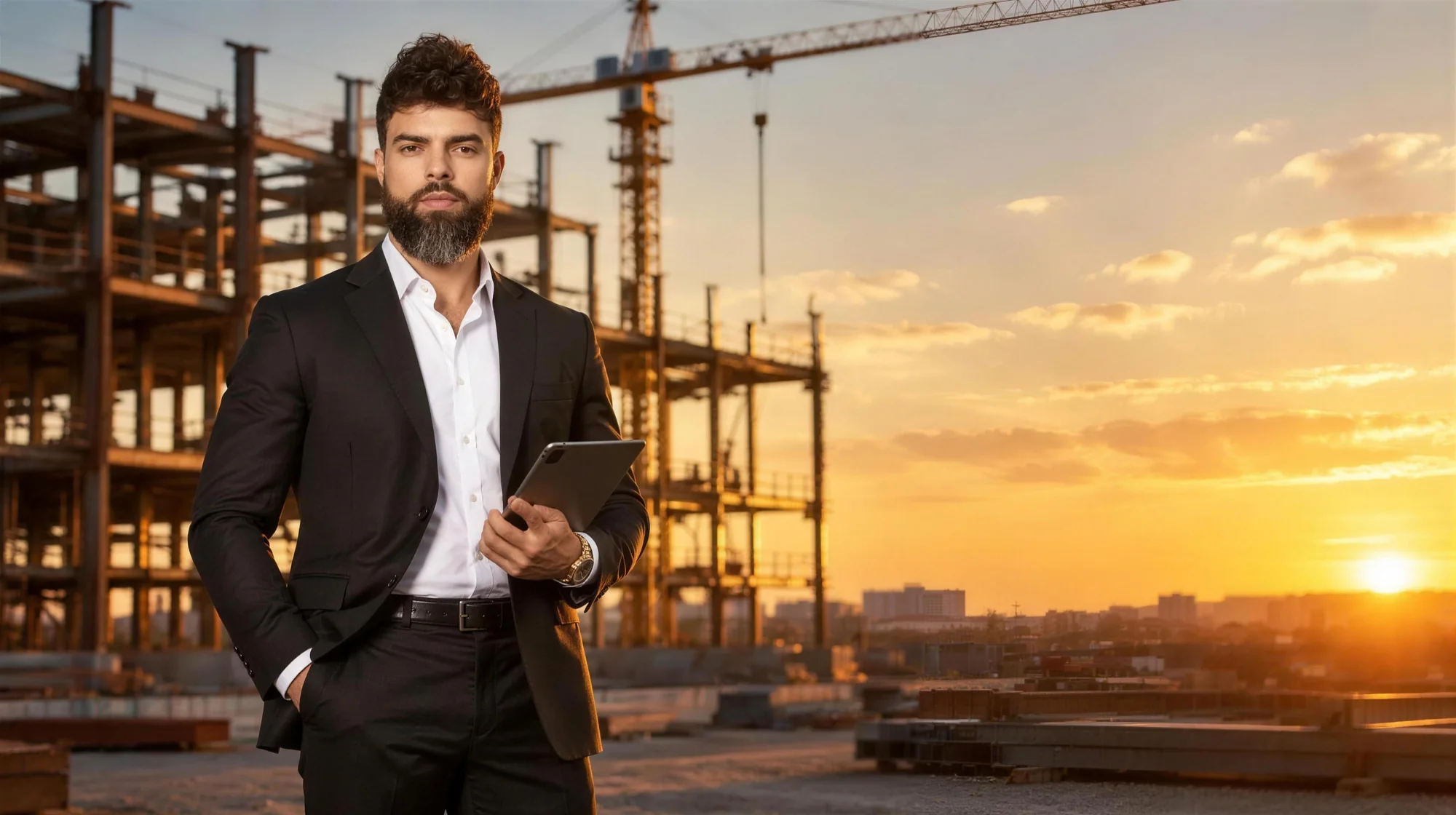 Oscar at a construction site
